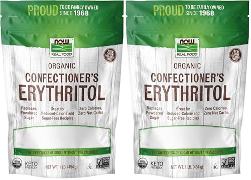 NOW Foods, Organic Confectioner's Erythritol Powder, Replacement ...
