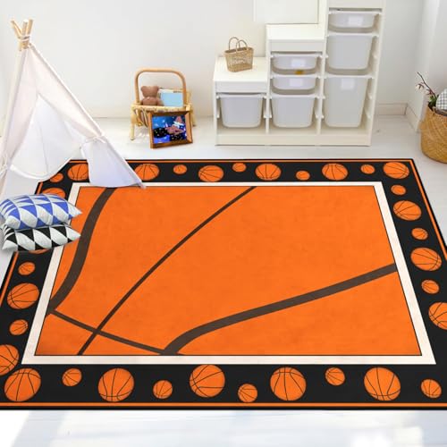 Basketball Rug for Bedroom - Basketball Rug Sports Carpet Rugs, 3'×5'