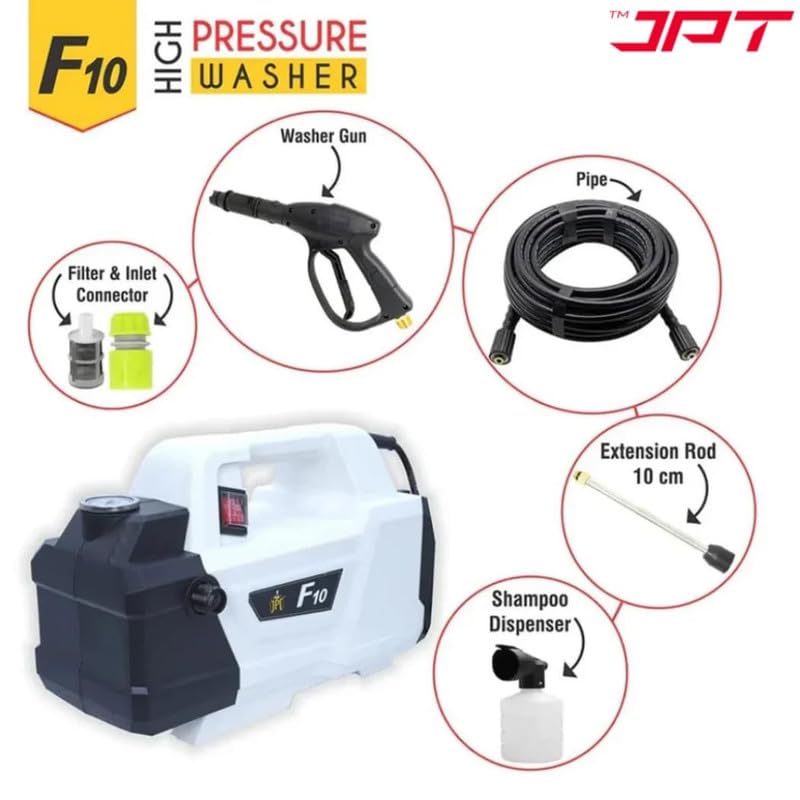 Image of JPT Combo F10 High Pressure Washer with 15-Metre Pressure Washer Hose Pipe