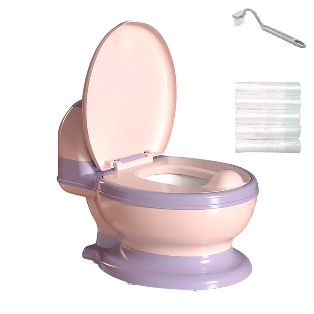 2025 Upgraded Portable Potty Training, Travel Potty For Toddler, Portable Toilet For Kids Foldable, Apply To Seat Emergency Toilet For Camping, Outdoor,Car, Indoor(Pink