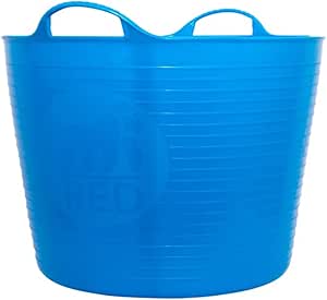 HeSLehs Flexible Tub Basket 25 Liter/6.6 Gallon Plastic Multifunction Storage Tote Bin With Handles, Black (6 Pack