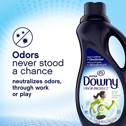 Downy Odor Protect Fabric Deodorizer And Fabric Conditioner, Active Fresh, 32 Fl Oz, Packaging May Vary #TOP4