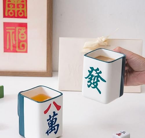 Miniatura 9 de LmlJoo Mahjong - Taza de café 135fl oz regalos de Mahjong para mujeres y hombres regalos divertidos para los amantes de Mahjong azul