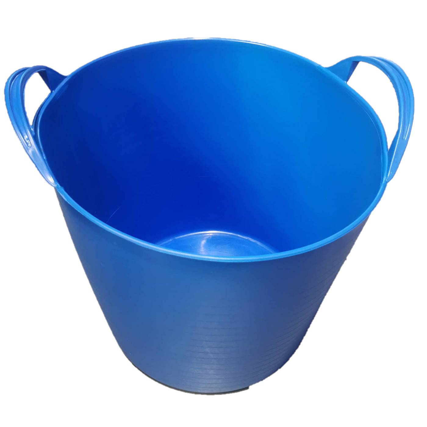Pack de 6 Cubos de plástico alimentario, de Color Azul, de 36 x 30,3 cm con Capacidad de 26 litros, con Asas, Ideal para Trabajo en hostelería, cubeta de plástico (6uds / 26 litros Azul)