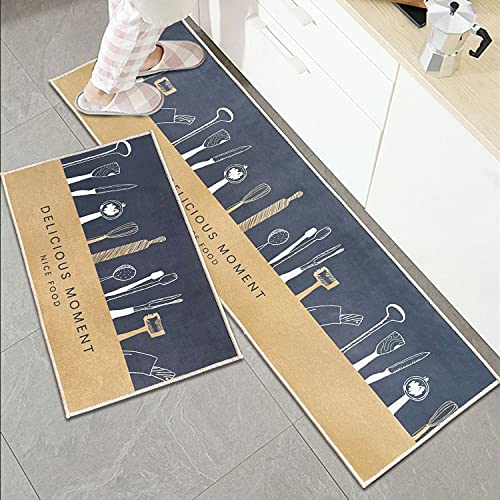 Image of HomeCloud Anti Fatigue Kitchen Rug Printed Thick Anti Slip, Washable, Big Size, Designer Folding Kitchen Mat for Home BedroomStandard Size (41 x 122 cm 41 x 61 cm) ( Kitchen del Movement)