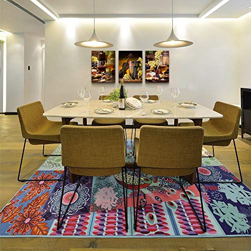 Dining Room Canvas Wall Art For Kitchen Living Room Bathroom Wall Decor For Bedroom Artwork Canvas Prints Wine Glass Painting 16" X 24" 3 Pieces Modern Framed Hotel Bar Restaurant Home Decoration #TOP4