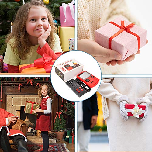 KIDWILL Handheld Game Console, 800mAh Battery Powered Portable Mini Game Player with 500 Retro FC Games, 3.0 Inch Color Screen Retro Game Console Support TV Out & Two Players for Kids Adults(Red) - Thumbnail 2