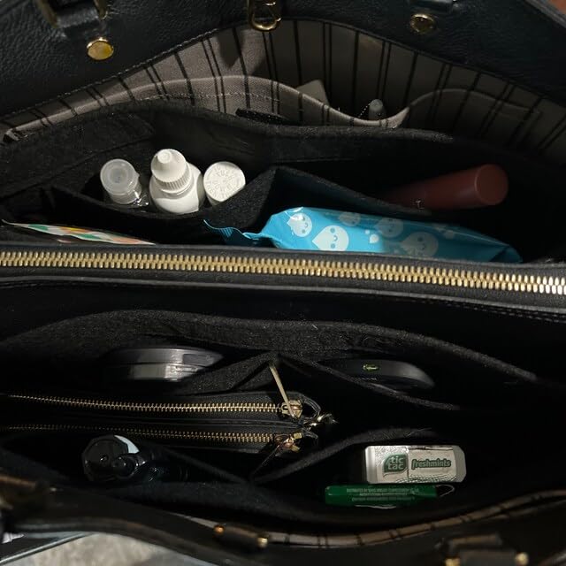 Miniatura 5 de Purse Organizer for Lv Montaigne MM Bag Organizer, Lv Montaigne BB Insert, Montaigne MM Insert, Handmade Snug Sturdy 2mm Felt Tapered Shape (For