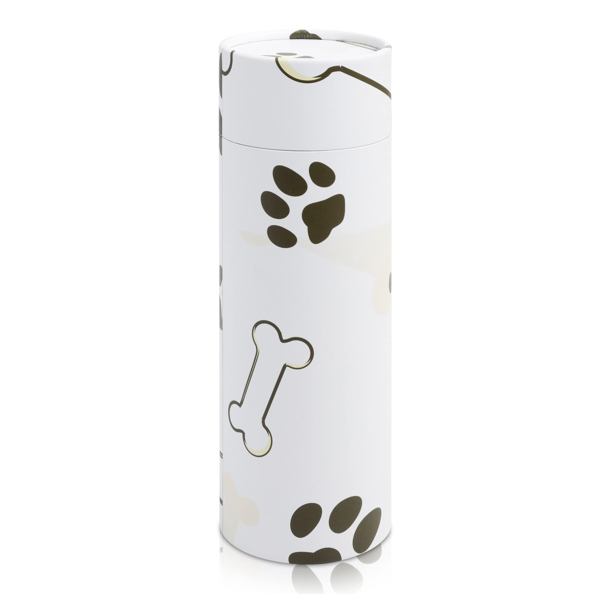 Scattering Tubes for Dog Ashes - Cremation Urns for Burial, Travel, Transport Or Spreading Cremains - Cabin-Safe Memorial Container & Keepsake – Paw Print Design - Small, 8.9” x 3"