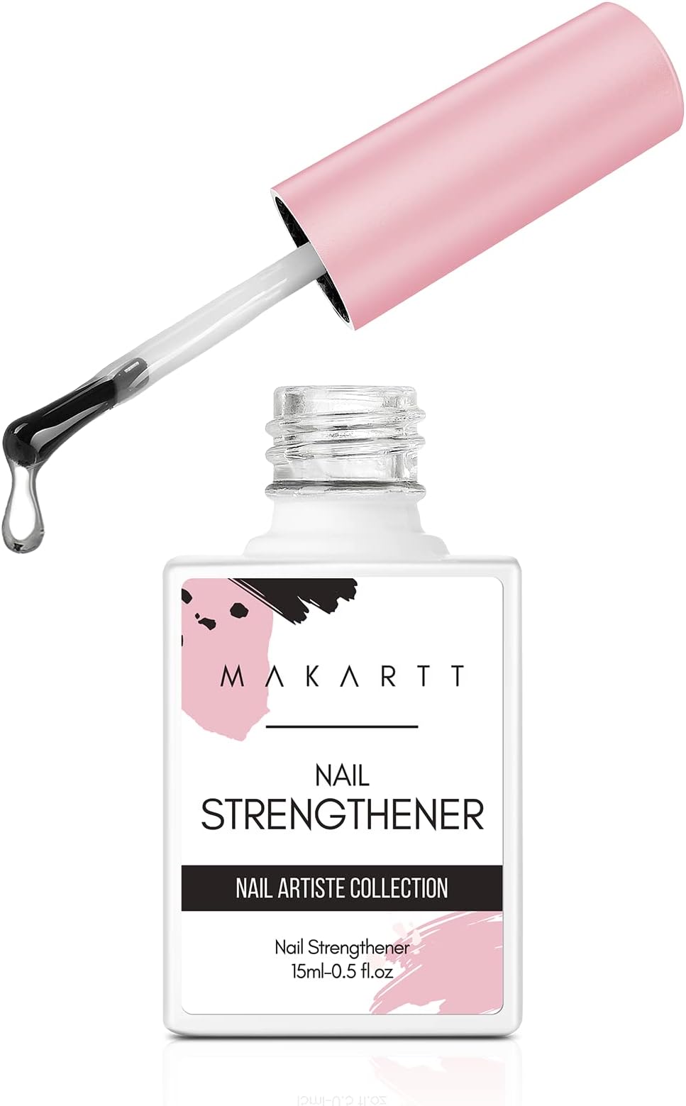 MakarttGel Nail Strengthener Reinforce Polish, Nail Strengthening Repair Polish Nail Hardener for Treating Weak Damaged Peeling Nails Clear Soak Off Gel Lacquer Long Lasting Professional DIY Nail Art