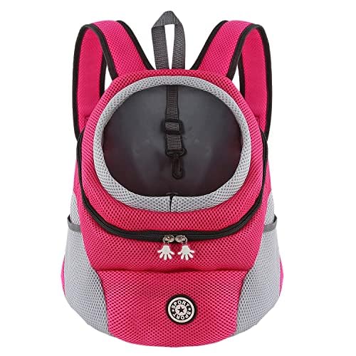 M MUNCASO Hundetrage-Rucksack Welpentasche Kleine Haustier-Fronttasche mit Atmungsaktivem, Head-Out-Design, Wasserdichter Boden für Reisen, Outdoor, Wandern