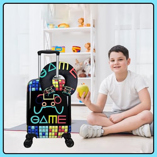 Image of Kid's Luggage Set 2 Piece Suitcase Set 16'' Hardside Luggage with Spinner Wheels Girls Boys Carry on Luggage Travel Rolling Luggage Airline Approved