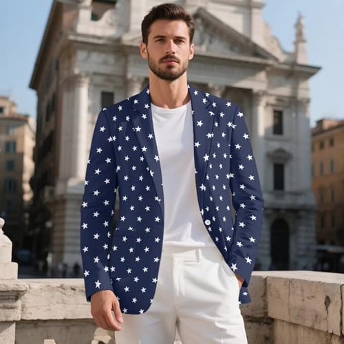 Men's Casual Suit Blazer Jackets Lightweight One Button Sport Coats Blazer Classic Notched Lapels Jackets Suit S-5XL2