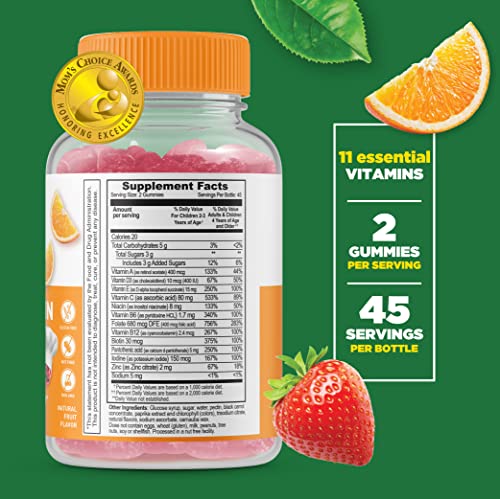 Lifeable Multivitamin Kids + Iron & Vitamin C Kids, Gummies Bundle - Great Tasting, Vitamin Supplement, Gluten Free, GMO Free, Chewable Gummy