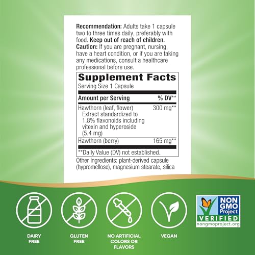 Nature's Way Hawthorn Standardized Extract, Supports Heart Health*, 90 ct - image 5