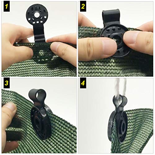 Installdia 40 stuks bevestigingsclips inkijkbescherming bevestiging schaduwnet clip voor schaduwweefsel… - Image 6