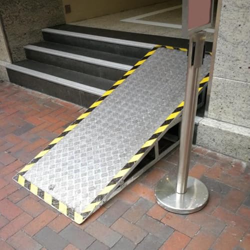 Rampas de bordillo para entrada, rampa metálica para umbral de carga con superficie antideslizante, aluminio hecho a mano, para coches/SUV/motocicleta miniatura 6