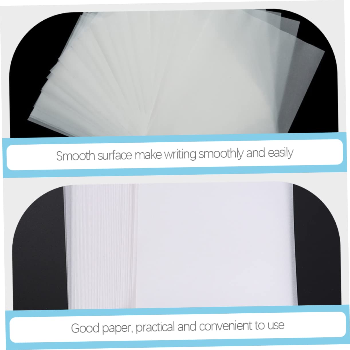 Carta da Lucido A5 Bianca 300 Pezzi per Calligrafia e Disegno | Parchment Paper Sottile e Traslucida, Adatta a Inviti e Animazione, Fogli Versatili per Uso Creativo