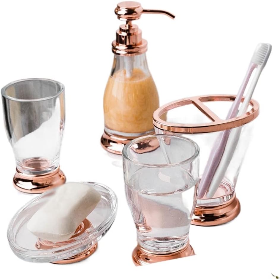 Bathroom Five-Piece Set Toothpick Box Couple Toothbrush Holder Kit Soap Dispenser Cotton Swab Box Tissue Boxes