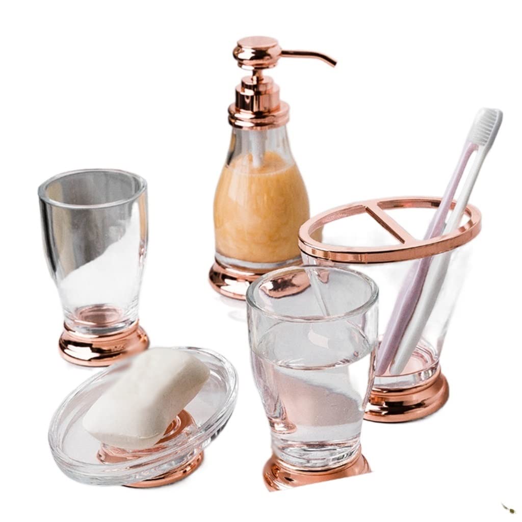 Bathroom Five-piece Set Toothpick Box Couple Toothbrush Holder Kit Soap Dispenser Cotton Swab Tissue Boxes