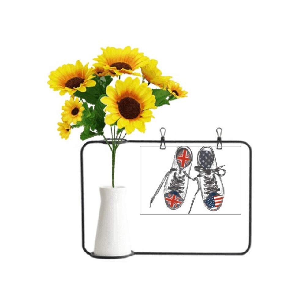 Chaussures en toile drapeau Royaume-Uni et tournesols Beauty Gift