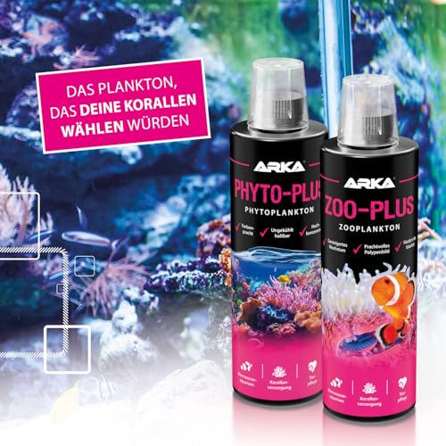 ARKA Zoo-Plus - 118 ml - Hochwertiges, konserviertes Futterplankton für Korallen und Fische in Meerwasseraquarien.