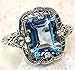 Huge Natural 3.5Ct Tanzanite 925 Silver Ring Women Wedding Engagement (sapphire #8)
