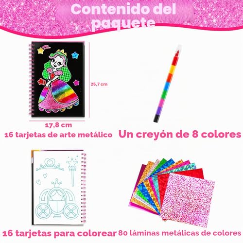Miniatura 3 de Funnyb G Manualidades Infantiles Con Foil, Creativo Kit Manualidades Niños, Juguete Niña Regalos Para De 3 4 5 6 7 8 9 12 Años Niño Cumpleaños Princesa