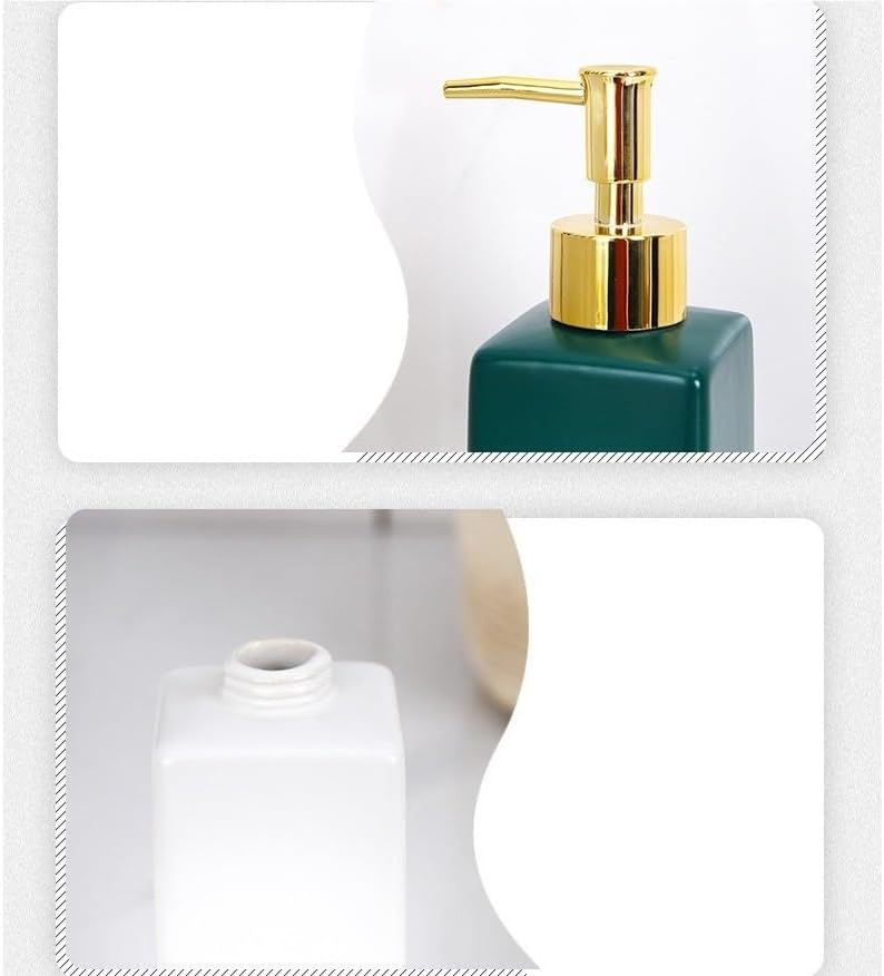 Kitchen Soap Dispenser Soap Pumps Hand Sanitizer Dispenser Ceramic Hand Sanitizer Bottle Nordic Lotion Bottle Shower Gel Bottle Press Dispense Bottle Soap Dispenser for Bathroom(Green)