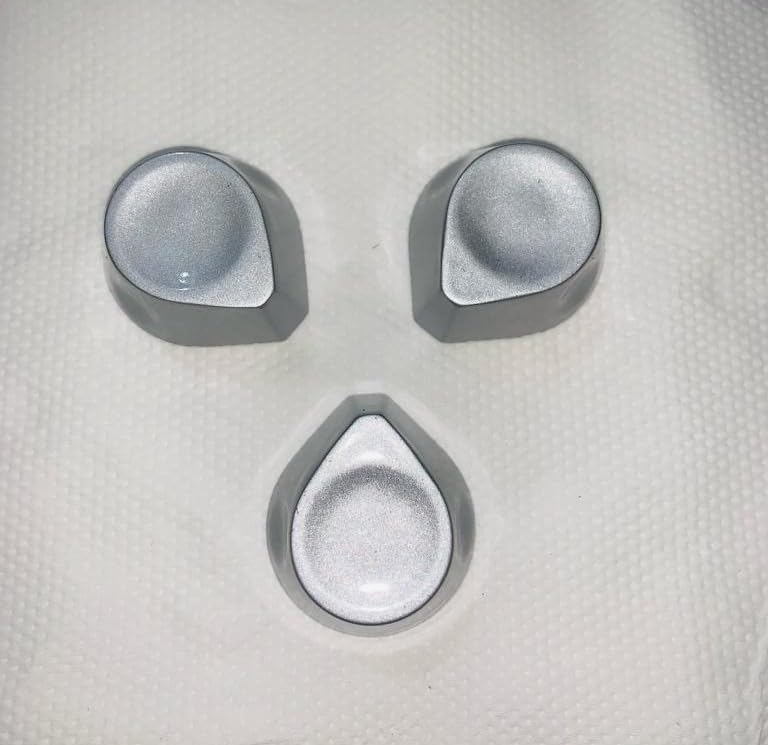 Stainless Steel Knobs - Gas Stove - Hobtops Silver Colour 3 Nos