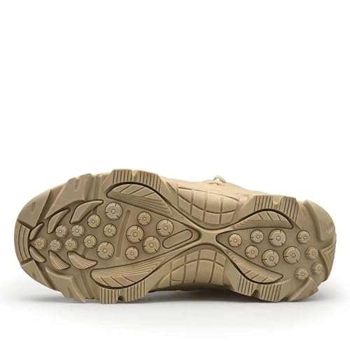 Boramax Men's Hiking Shoes Stealth Force Waterproof Black Tactical Boots, Men Leather Side Zip Military Combat Desert Boots #TOP4