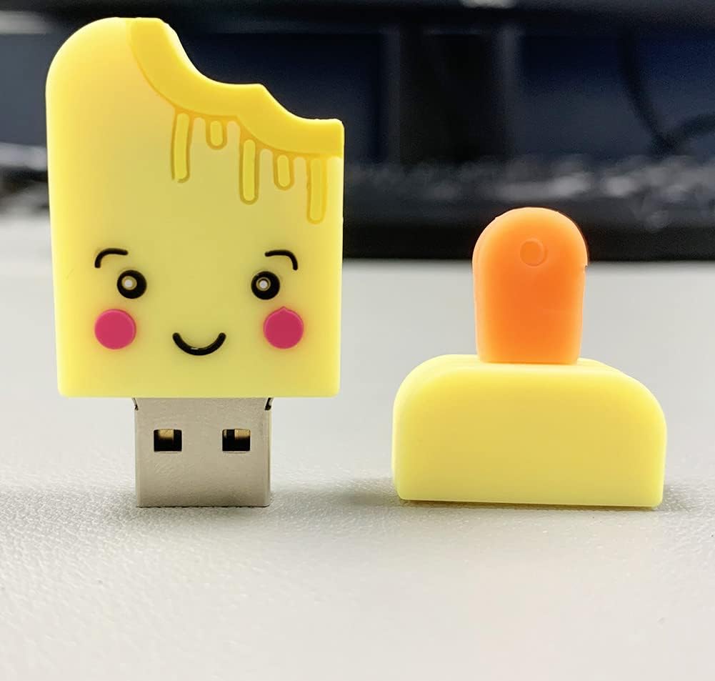 BorlterClamp USB Flash Drive Pack of 3 Pcs (32GB x 3), Cute Popsicle-Shaped USB Drive Thumb Drive Memory Stick for External Data Storage
