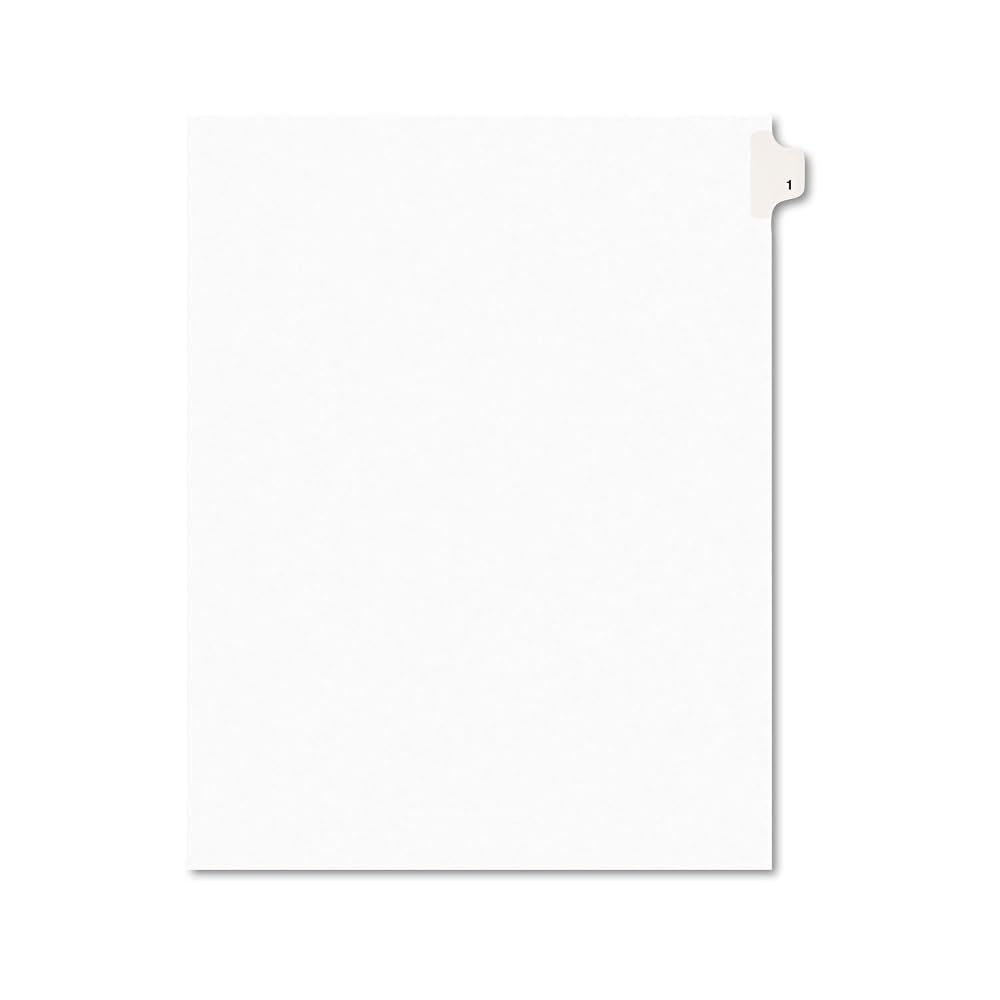 Avery Preprinted Legal Index Tab Dividers with Black and White Tabs