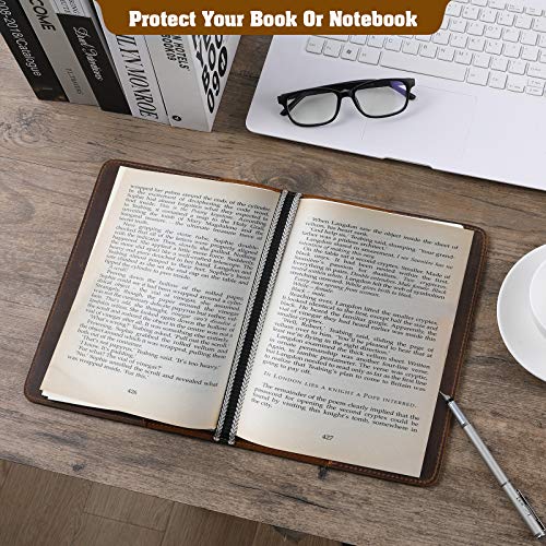 Ringsun Leather Notebook Hard Cover, Moleskin Cahier Cover, Refillable Journal Cover For (7.5 X 9.85 In) W/Tipico Strap, Book Cover Office & Work Essentials #TOP5