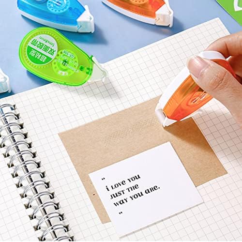 Glue Roller, 3Pcs Adhesive Glue Tape, 5m x 8mm Double Sided Tape Dispenser Transparent for For Crafting,Card Making,Photo,Bullet Journal and Scrapbooking(Multicolor)