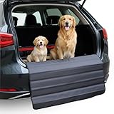 Lifegogo Auto Ladekantenschutz Kofferraum Schutzmatte 96 x 64cm: Kofferraumschutz Hund Anti Kratzer Stoßfänger Schutzmatte 600D Oxford Wasserdicht für Gepäck und Hunde Einstieg für Auto SUV Van
