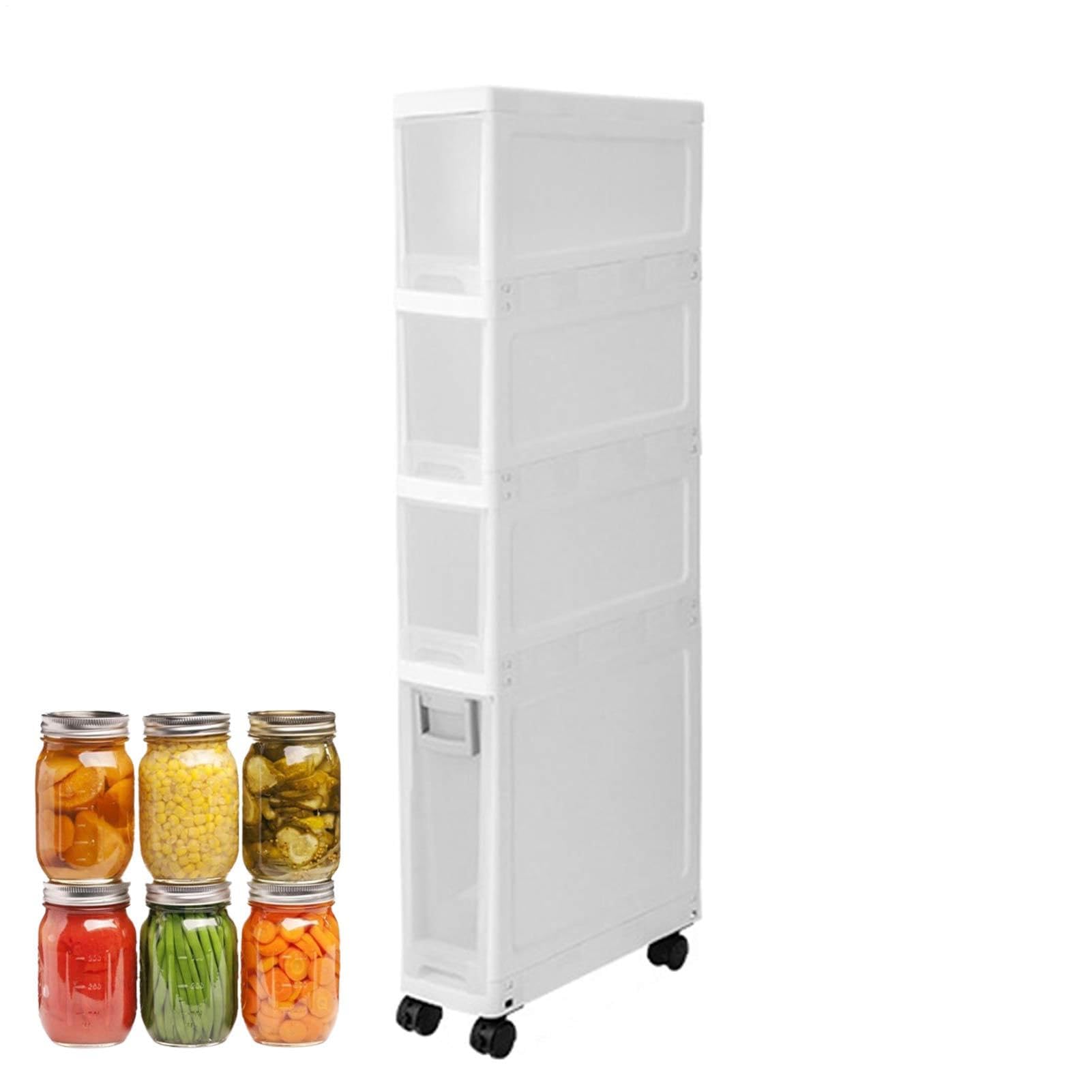 Gabinete delgado alto para hueco de refrigerador solucionando falta de almacenamiento