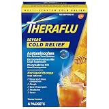 Theraflu Multi-Symptom Severe Cold Medicine, Cold and Cough Medicine Powder Packets, Green Tea and H