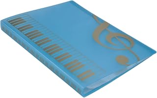 Music Sheet Folder with 40 Pockets for Sheet Music, Blue