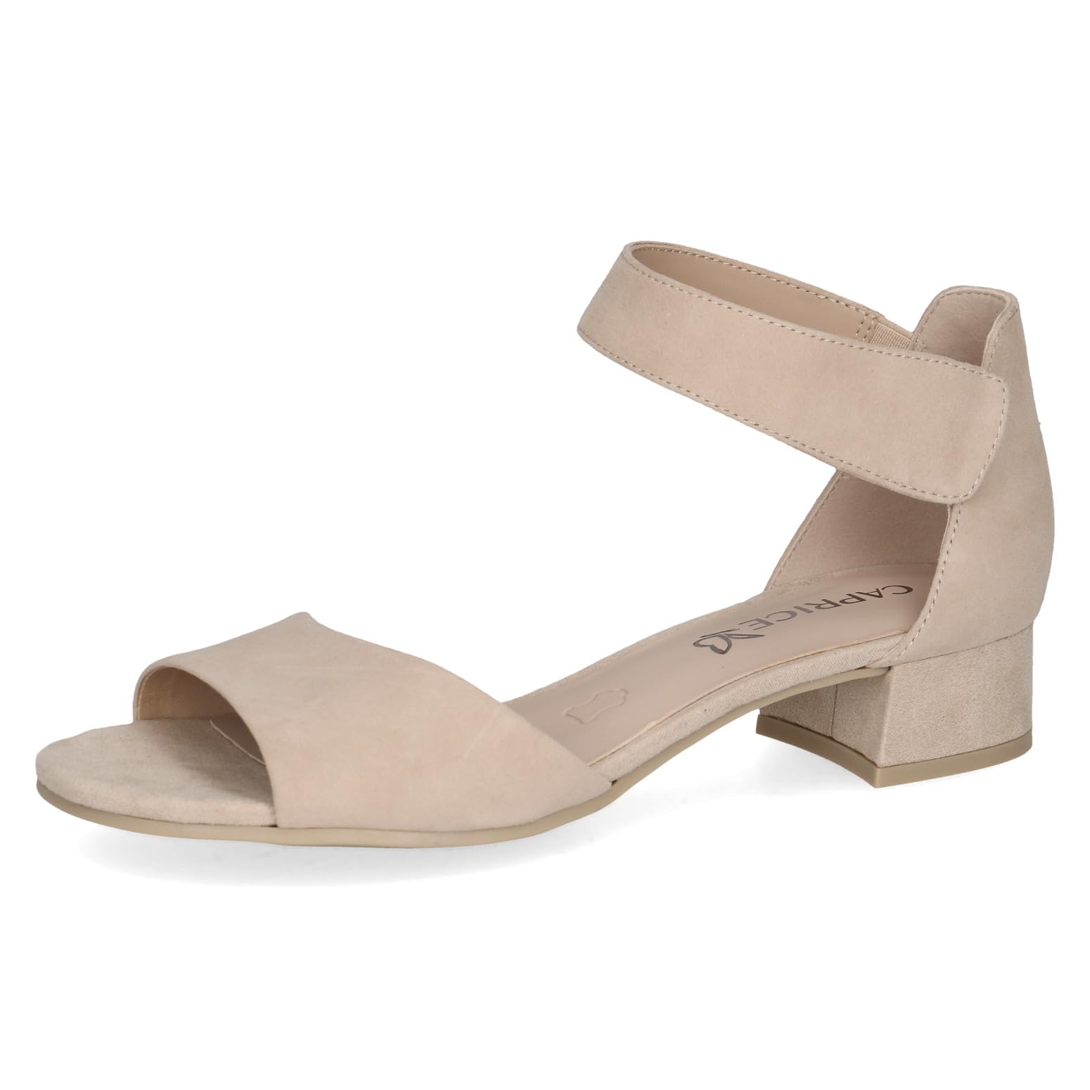 Caprice women's heeled sandal in leather, Beige (BEIGE SUEDE), 5.5 UK