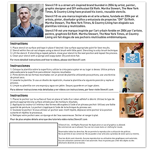 Stencil1 Eiffel Tower 6" X 6" - Durable Quality Reusable Stencils For Drawing Painting - Paris Stencil France Decorating Items And Decor On Walls Fabric & Furniture Art Craft #TOP5