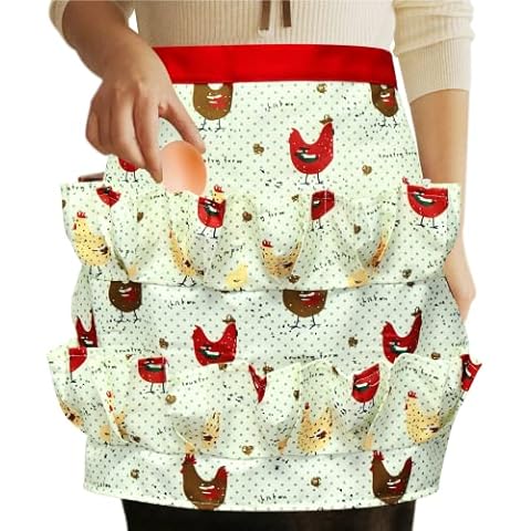 Egg Collecting Apron with 12 Pockets Cover
