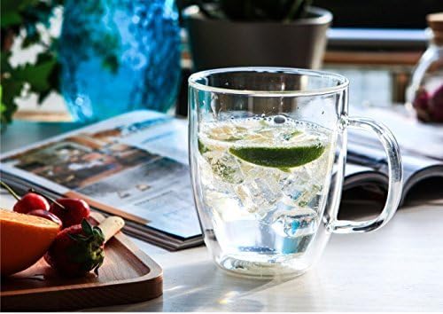 Miniatura 4 de Juego de 6 tazas de café con aislamiento ultra transparente de doble pared, tazas de té verde moca, tazas de té negro, vidrio de borosilicato real