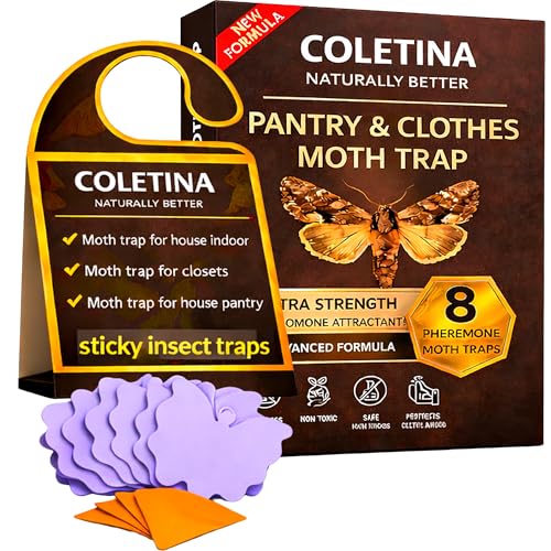 COLETINA Moth Traps for House Indoor Pantry Moth Trap Clothes with Pheromones 8...