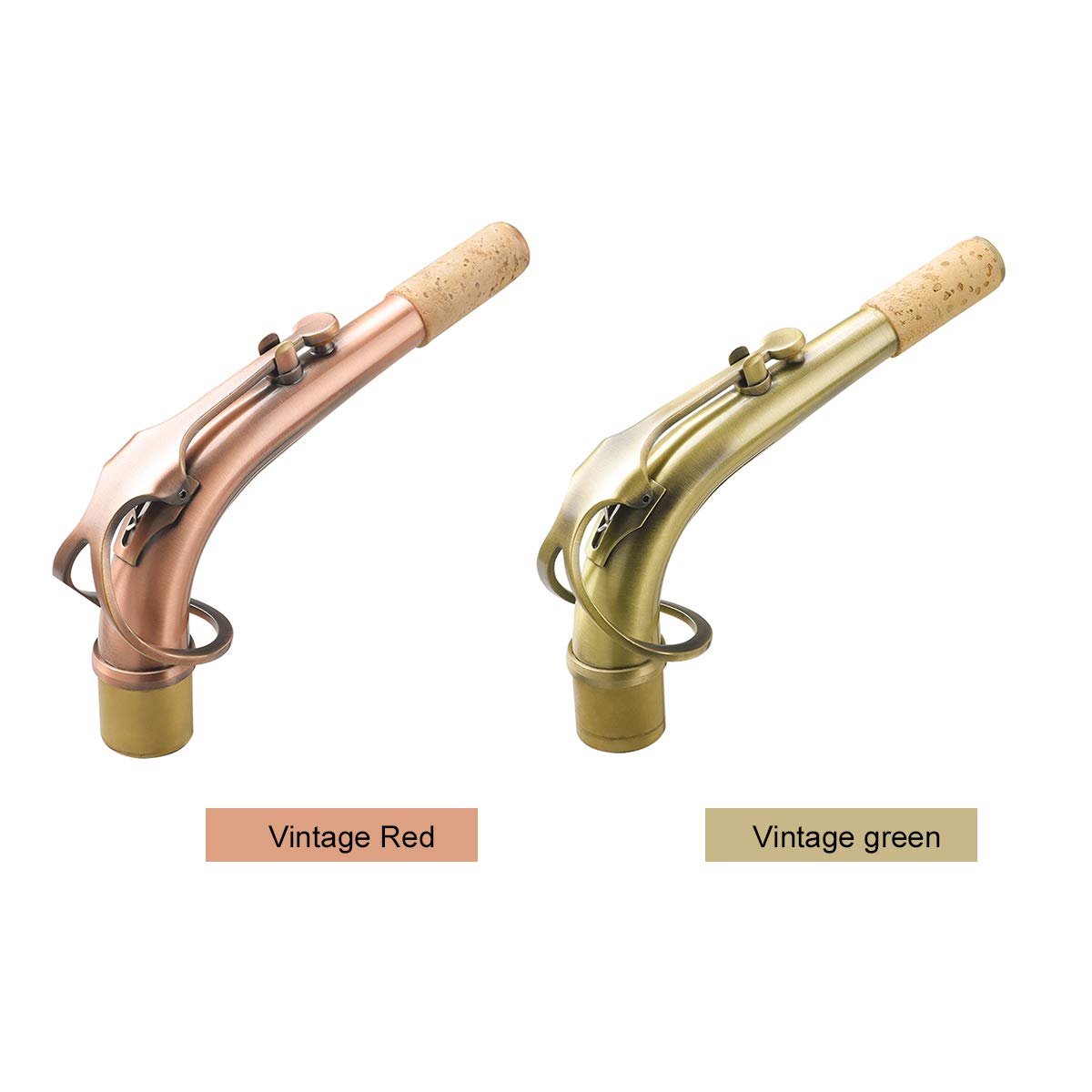 Btuty B66 Sassofono Contralto Sax Curva Collo Ottone E-flat Alto Sax Gomito 24,5 mm Ugello con Pad in Pelle Professionale Parte di Ricambio Sax Isolante Calore