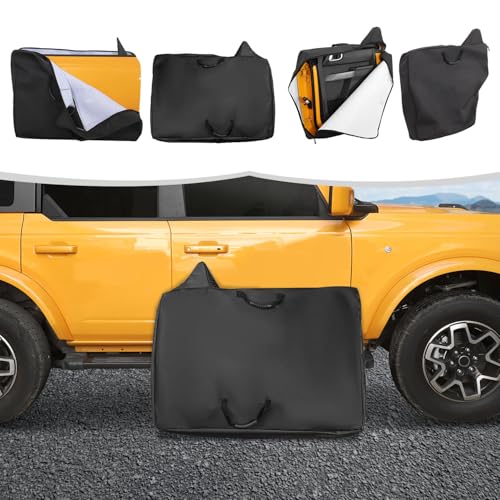 Linskip Door Storage Bags Compatible with 4 Door Ford Bronco 2021-2026+ Durable Waterproof & Reinforced Handles 4 Door Storage Bags for Bronco Accessories