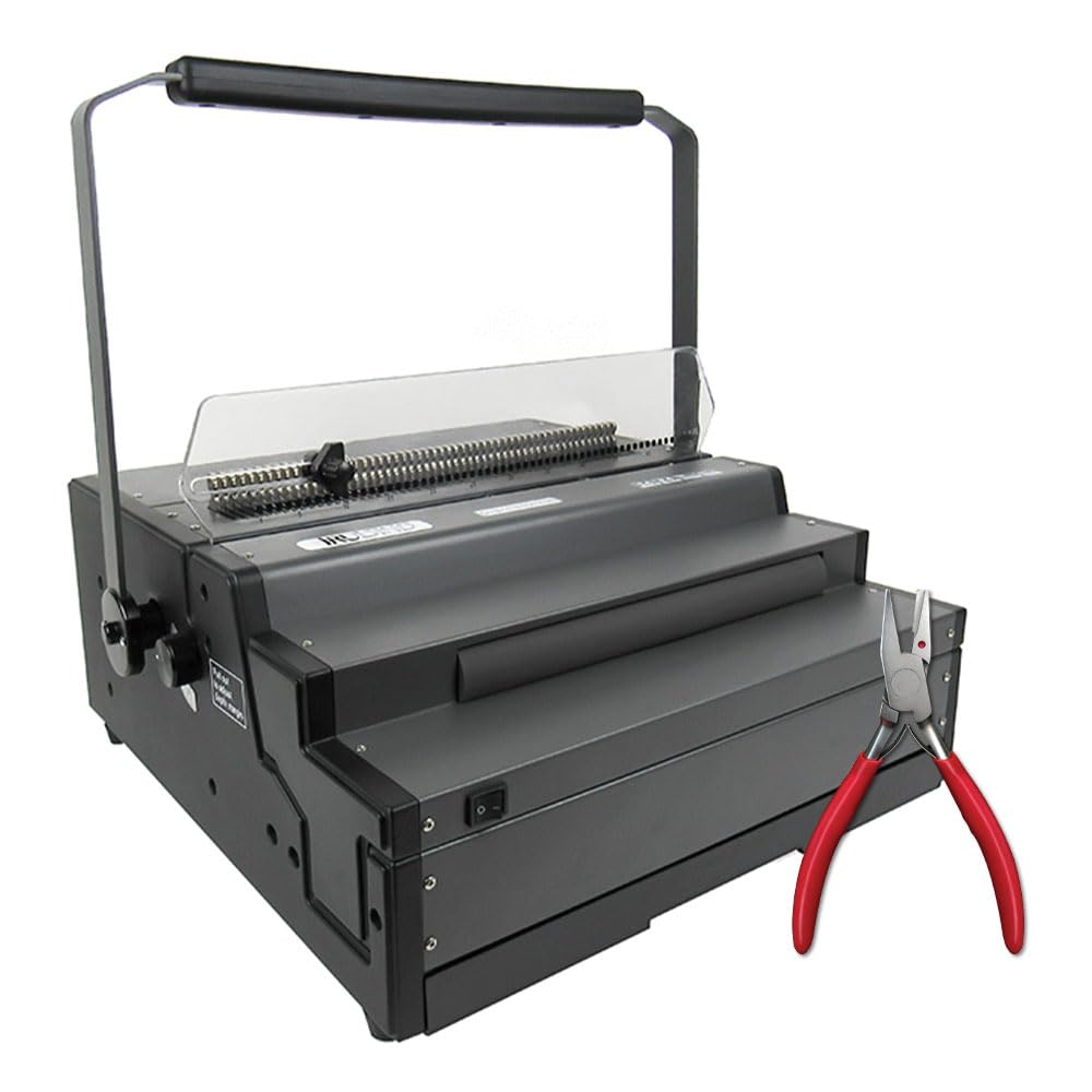 TruBind Heavy Duty Manual Coil Binding Machine with Electric Inserter | 25 Sheet Punch Capacity | Bind up to 440 Sheets | 46 Fully Disengageable Dies