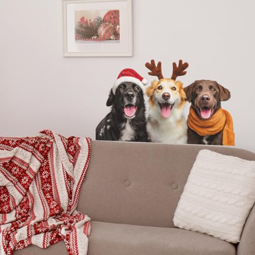 Vinilos decorativos perros navideños adorables miniatura 3