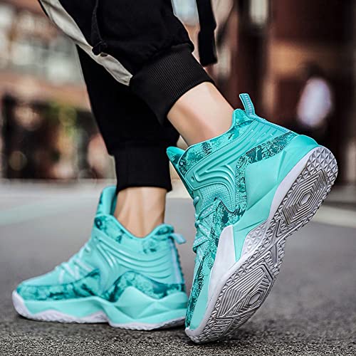 Welrung Unisex's High Top Lightweight Fly-Weaving Running Jogging Sneakers Sports Tennis Basketball Shoes Green 11.5/10 Us #TOP2