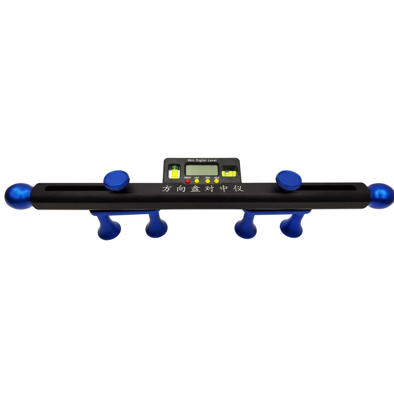 Strumento Di Allineamento Del Volante Dell'auto, Allineatore Di Livellamento Digitale Per Il Posizionamento Delle Quattro Ruote, Indicatore Elettronico Con Staffa Regolabile Da 19-37 Cm E Schermo